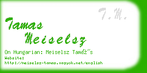 tamas meiselsz business card